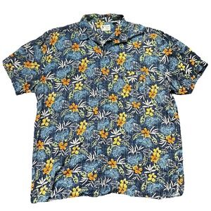 Vintage Silk Hawaiian Tropical Shirt, Men's Size 2XLT, 100% Silk